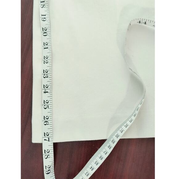 Spanx Elastic Waist Pants Women's Sz 1X White Straight Crop Leg Stretch Pull-on - Picture 8 of 15